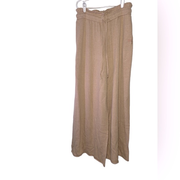 Lunya NWT Women’s Cozy Cotton Silk Relaxed Ankle Pant Lounge, Tan. Drawstring. M - Picture 7 of 13